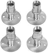 GSW Set of 4 Adjustable Stainless Steel Flanged Feet with 3-1/2" Diameter Flange for Stainless St...