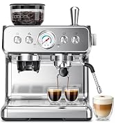 Kismile (2026 Upgrade Espresso Machine with Grinder, 20 Bar Expresso Coffee Machines with Milk Fr...