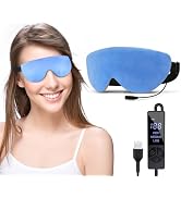 KOVNLO Heated Eye Mask for Dry Eyes, Stye, Blepharitis, Chalazion, Washable USB Electric Warm Hea...