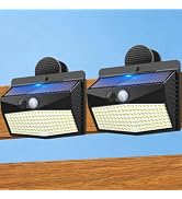 Peasur Clip On Solar Lights Outdoor, Motion Sensor Lights with 3 Modes | 2 Pack, Cool White, No D...