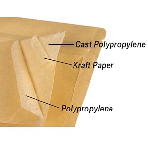 Kingrol 300 Pack 3.5 x 5.5 Inch Kraft Paper Bags