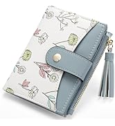 yiijay Small Wallet for Women RFID Blocking Tassle Bifold Slim Thin Leather Wallet Credit Card Ho...