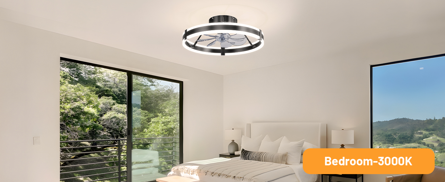 bedroom ceiling fan low profile