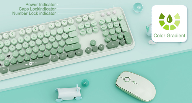 retro keyboard with indicator lights