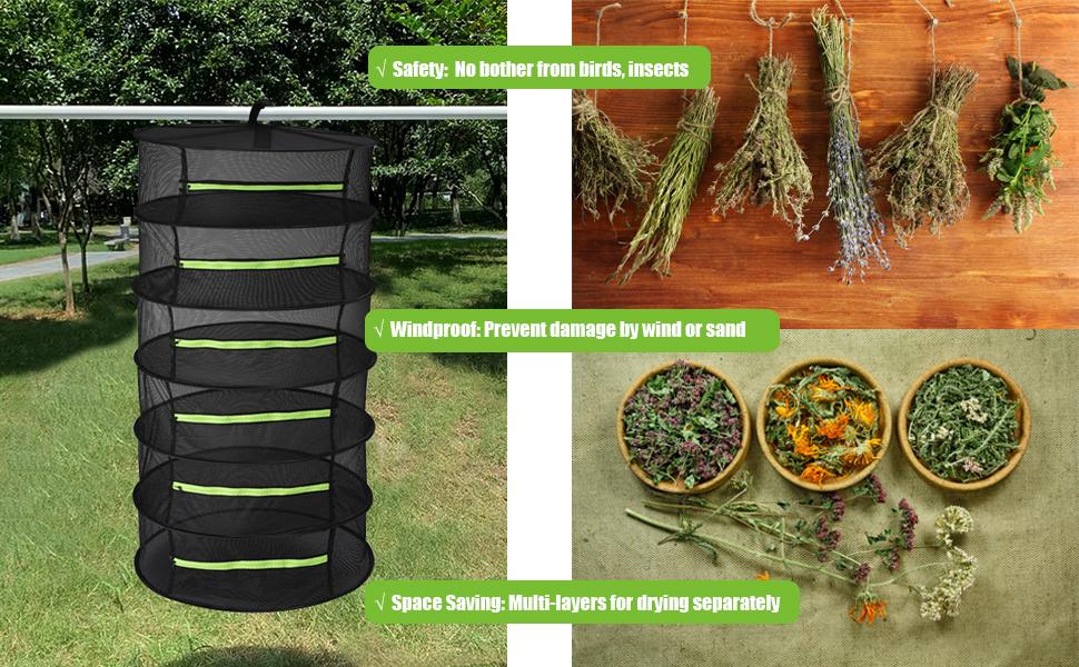 uitable for air drying herbs, buds, flowers, seeds, nuts, veggies, tea, spice etc.