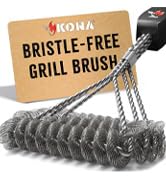 Kona Safe/Clean Grill Brush - Bristle Free BBQ Grill Brush for Outdoor Grill- 100% Rust Resistant...