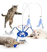 Pawingcat Automatic Cat Toys,7in1 Detachable Interactive Cat Toy, USB Rechargeable Cat Toys for I...