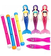 Fonlex Pool Dive Toys for Kids, Underwater Diving Set, Summer Swim Training Water Games for Boys ...