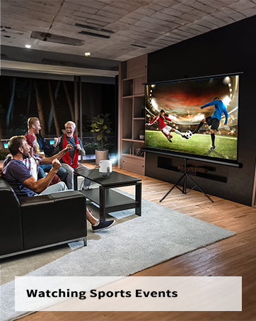 Projector Screen with Stand, 80 Inch Portable Projector Screen Outdoor Indoor