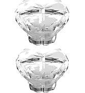 2 Pcs Transparent Love Heart Shaped Toilet Tank Button,Button Aid Toilet Lid Cover Lifter/Handle ...
