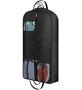 MISSLO 43" Heavy Duty Garment Bags for Travel 6" Gusseted Suit Bags for Closet Storage 4 Handles ...