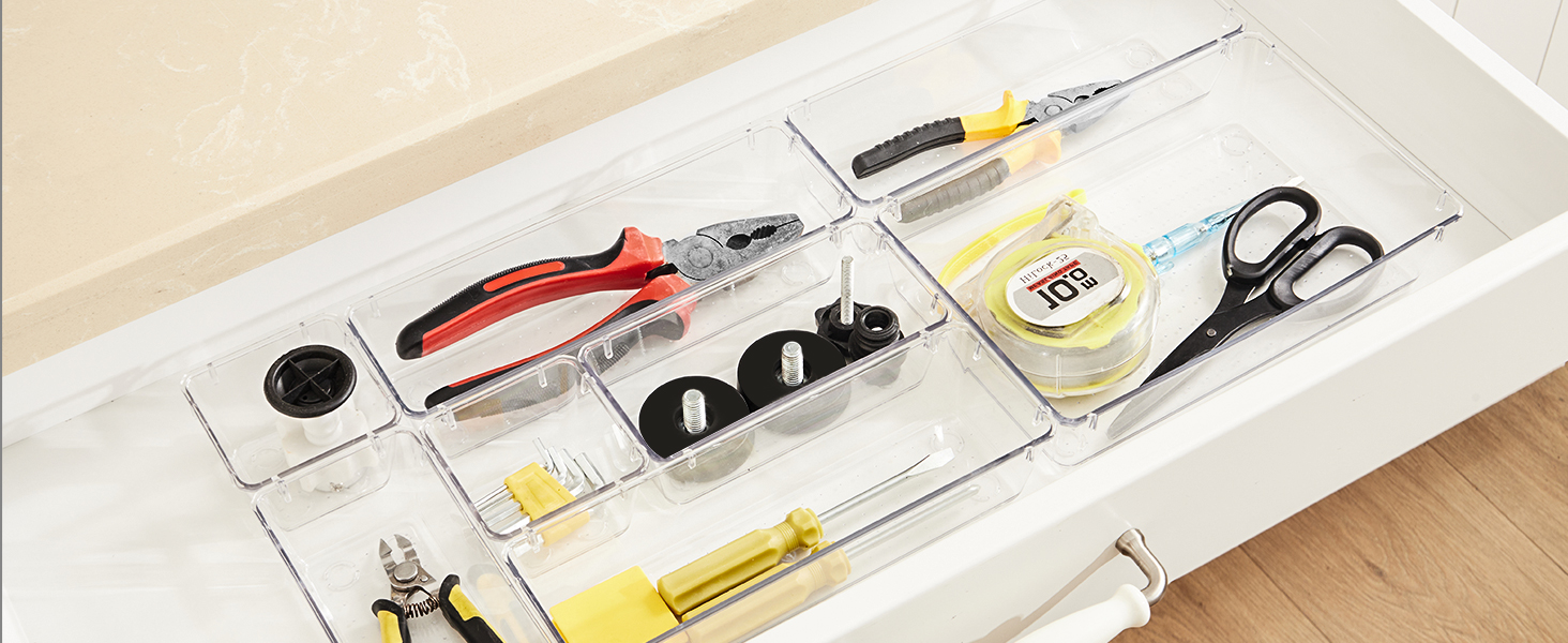 clear drawer organizers