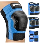 Tanden Skateboard Protective Gear Knee Pads and Elbow Pads Set, Elbow and Knee Pads for Roller Sk...