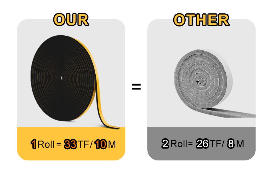 33FT Weather Stripping Door Seal Strip