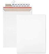 ValBox 9x11.5 Self Seal Photo Document Mailers 25 Pack Stay Flat White Cardboard Envelopes, 9.25 ...