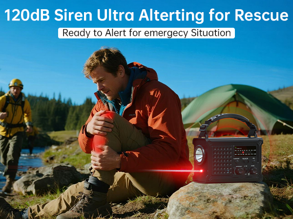 emergency radio with siren