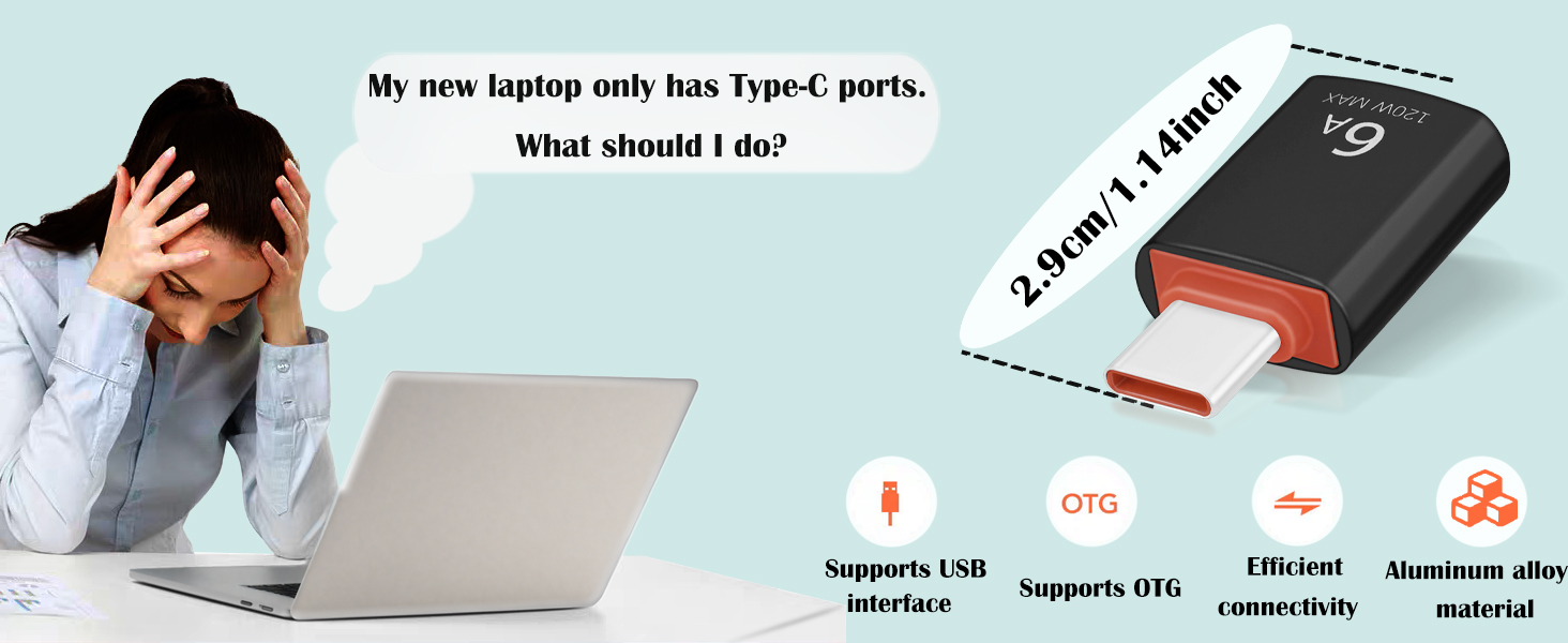 usb to usb c adapter converter type c male to usb female adapter