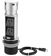 Link 2 Home Space Saver Pop Up Outlet Station with USB, 2 Power Outlets 15A, 2 USB Ports 2.4A Fas...