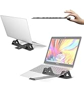 Magnetic Adjustable Travel Laptop Stand for Digital Nomads and Business Travelers. Compact, Folda...