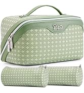 BOYATU Travel Makeup Bag for Women: Four Leaf Clover Large Capacity 3 Pcs Set Cosmetic Bags - Wat...