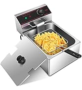 ARLIME Deep Fryer with Basket, 1700W Stainless Steel Electric Countertop Deep Fryer with 6.4 Quar...