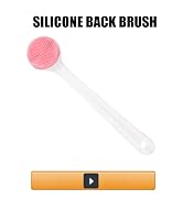 silicone back brush with long handle