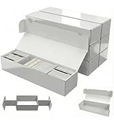 Upgraded Card Storage Box with Removable 5-Compartment,8-Pack Laminated Trading Card Storage Box,...