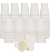 Coffee Cups, 120 Count 8 Oz Paper Cups, Disposable Paper Coffee Cups 8 Oz, Hot White Water Cu...