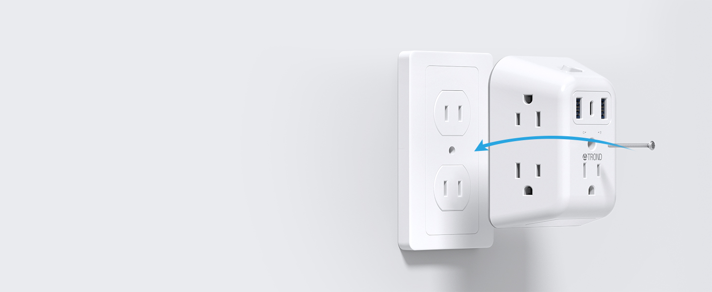 2 prong surge protector wall mount