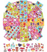 2020 PCS Valentines Day Stickers for Kids, 120 Sheets Heart Love Stickers, Valentines Crafts Gift...