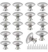 Romeda 18 Pieces Drawer Knobs, 30mm Silver Cabinet Knobs, Drawer Pulls and Knobs, Dresser Knobs, ...
