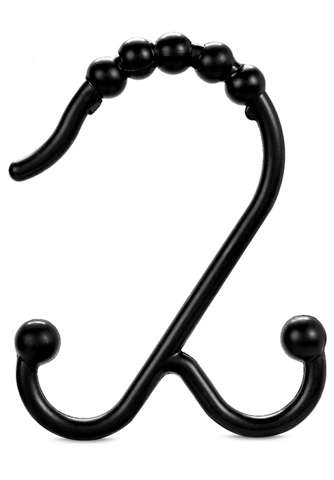 double shower curtain hooks