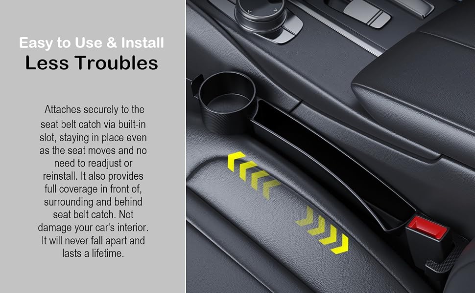 Car Seat Gap Filler Plug Strip with Storage Slot