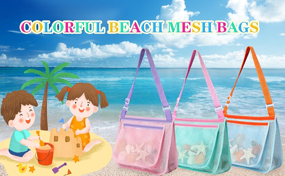 COLORFUL BEACH MESH BAG