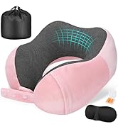 Cirorld Neck Pillow for Traveling, Travel Pillows for Airplanes,100% Pure Memory Foam Travel Neck...