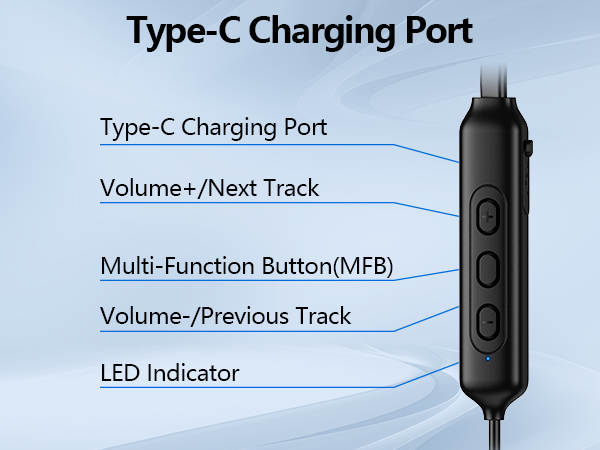 bluetooth headphones neckband wired
