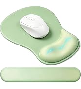 Ergonomic Waterdrop Style Keyboard Wrist Rest and Mouse Pad Set | Soft Keyboard Riser Holder, Non...