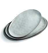 famiware Serving Platter, Oval 15.59/14.3/12.9 inch Serving Dishes for Entertaining, Serving Bowl...