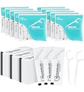 Individually Wrapped Dental Floss Picks Bulk Disposable Flossing Sticks Teeth Cleaning and Oral C...
