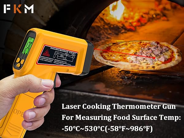 digital infrared thermometer for pizza oven