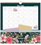 Wall Calendar 2026-2027 - Pocket Calendar, 11.2" x 11.2", 2026-2027 Calendar with Pockets, Jul. 2...