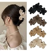 ANBALA 4PCS Flower Hair Claw Clips Non-Slip Matte Flower Hair Clips for Women Cute Hair Clips, Ha...