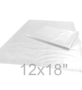 Wowfit 100 CT 12x18 inches 1.1 Mil Clear Plastic Flat Open Poly Bags Great for Food Storage, Seaf...