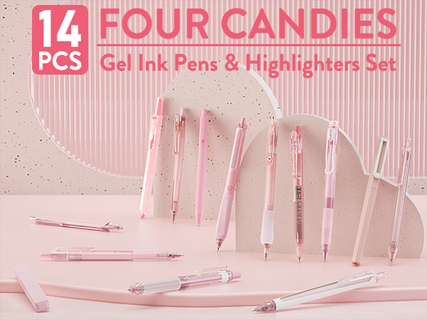 pink pens black ink