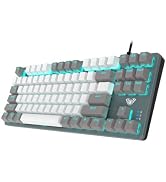 ZDawnn Wired Mechanical Gaming Keyboard Tenkeyless,80% Compact 87 Keys LED Backlight,Hot Swappabl...