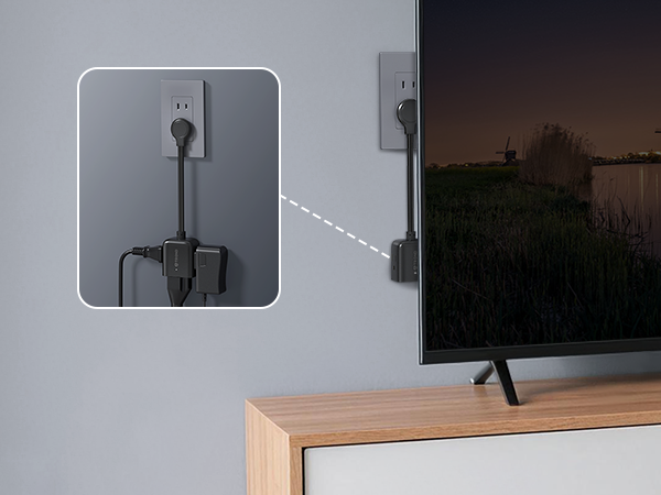 flat outlet adapter 2 prong