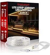 Shine Decor LED Lite Strip Lights 2800K Warm White, -4? Cold-Resistant IP65 Waterproof Outdoor Ro...