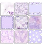 9 Pads Purple Sticky Notes Set, Cute Self-Stick Notepads, Super Adhesive Memo Pads Note Card, Off...