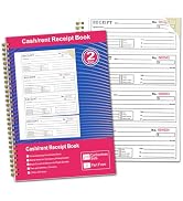 Receipt Book with Carbon Copies, Ougesi Money and Rent Receipt Book 2-Part Carbonless 7.5" x 11" ...
