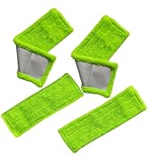 4 Pack Reusable Mop Pads Compatible with 3M Scotch-Brite M-005 Floor Mops, Microfiber Hardwood Fl...
